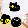 Cat Desk Clock Silent Non Ticking Animal Collection Analog Room Decoration Wall for Classroom