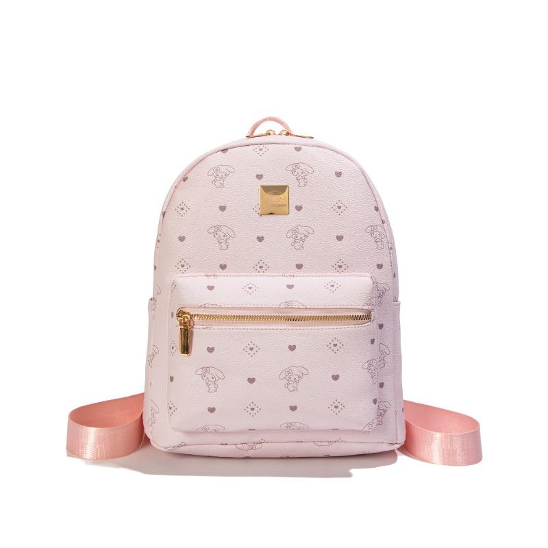 Cute large-capacity backpack, high value, sweet printing, versatile backpack, niche design sense of women