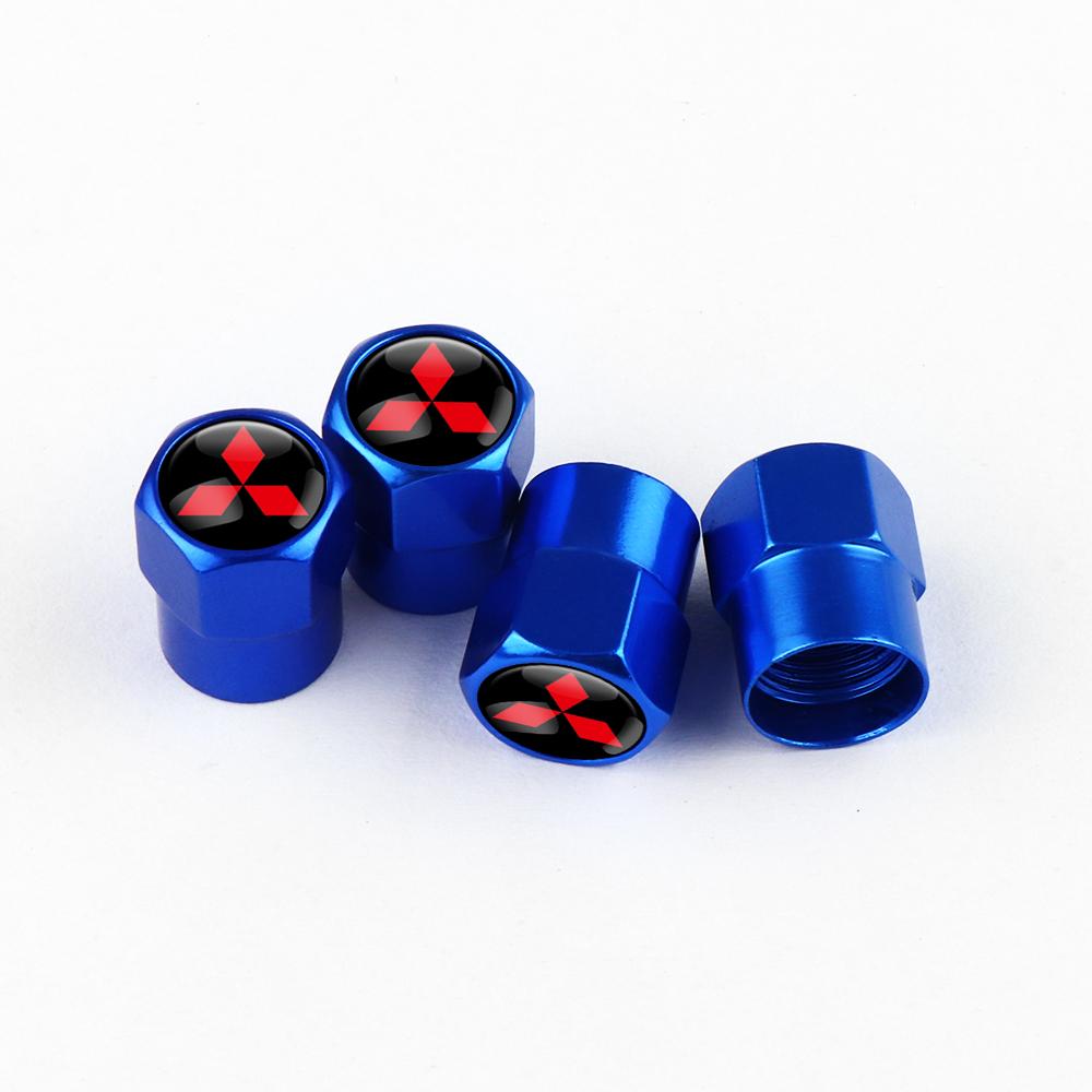 4PCS Tire Valve Caps Car Motorcycle Wheel Tyre Air Valve Cover For Mitsubishi Space Star Lancer 9 Outlander Xl Eclipse Cross Asx