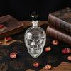 Whiskey Bottle with Stopper Skull Decanter, 500ml Gothic Glass Stopper, Halloween Spirit Dispenser for Home Bar, Creepy Liquor Decanter