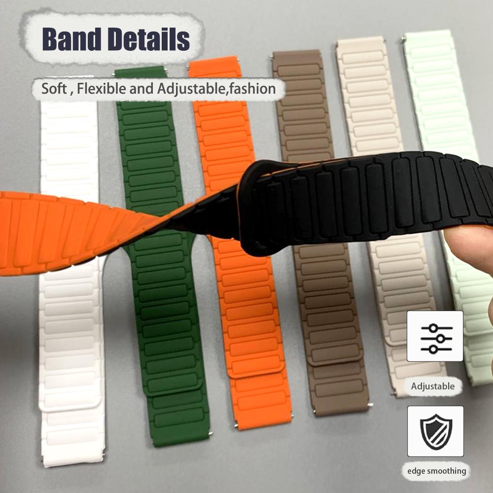 Silicone Loop Strap 22mm 20mm for HUAWEI WATCH 5 4/GT 5 4 Pro 46mm GT 4 3 2 Magnetic Band for HONOR Magic Watch 4 GS 3 Watchband