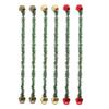 Christmas Garland Ties with Bells Decorative Rope Straps for Wreaths Railings Stairs Flexible Faux Pine Needle Twist Ties Xmas Holiday Decor