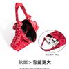 Daily Simple and Lazy Wind Polka Dots Floral Niche Girl Tie Knot Single Shoulder Armpit Big Bag