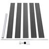 WPC Fence Panel Set 353 X 105 Cm Black