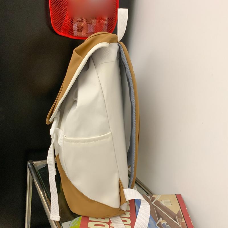 Farbblock-Rucksack, Schüler-Schultasche, leichter Damen-Rucksack