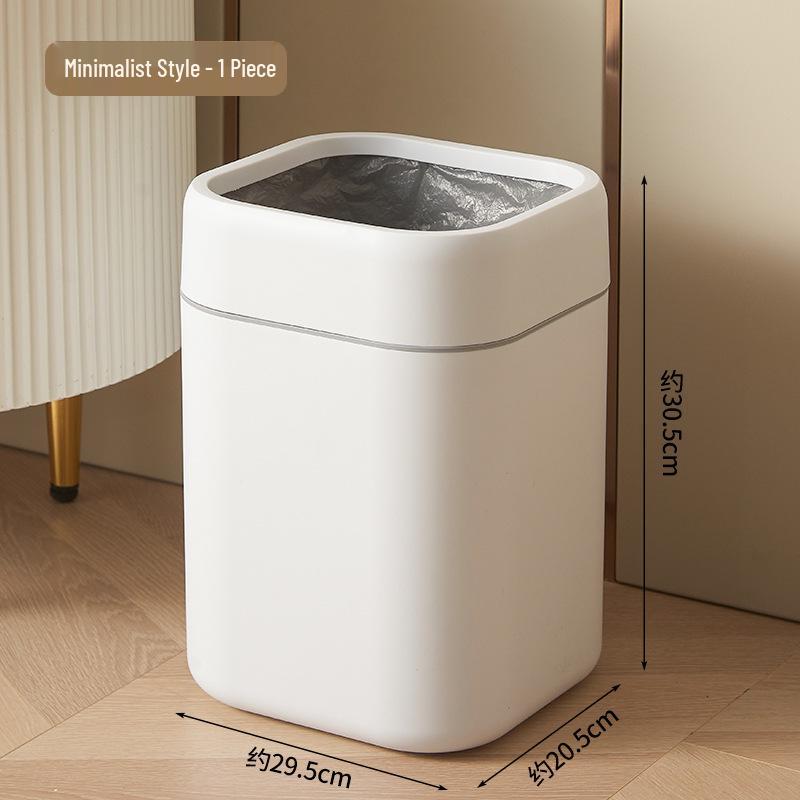 Square Self-Priming Hidden Trash Can for Toilet, Bathroom, Bedroom, and Living Room