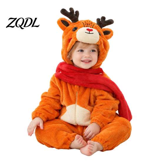 Měkké flanelové pyžamo pro chlapce, dívky, dětský zvířecí overalový kostým pro dívky, fleecový overal s kapucí, plyšové dárky, Halloweenská, vánoční párty a