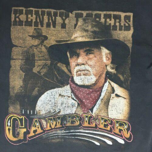 

Vintage Kenny Rogers The Gambler Tour Black Tshirt Unisex Unisex T-Shirt M
