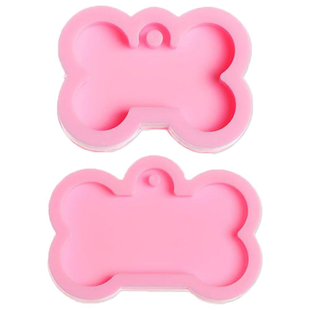 

2Pcs Silicone Dog Tag Bone Shape Jewelry Keychain Casting Mould Resin Mold