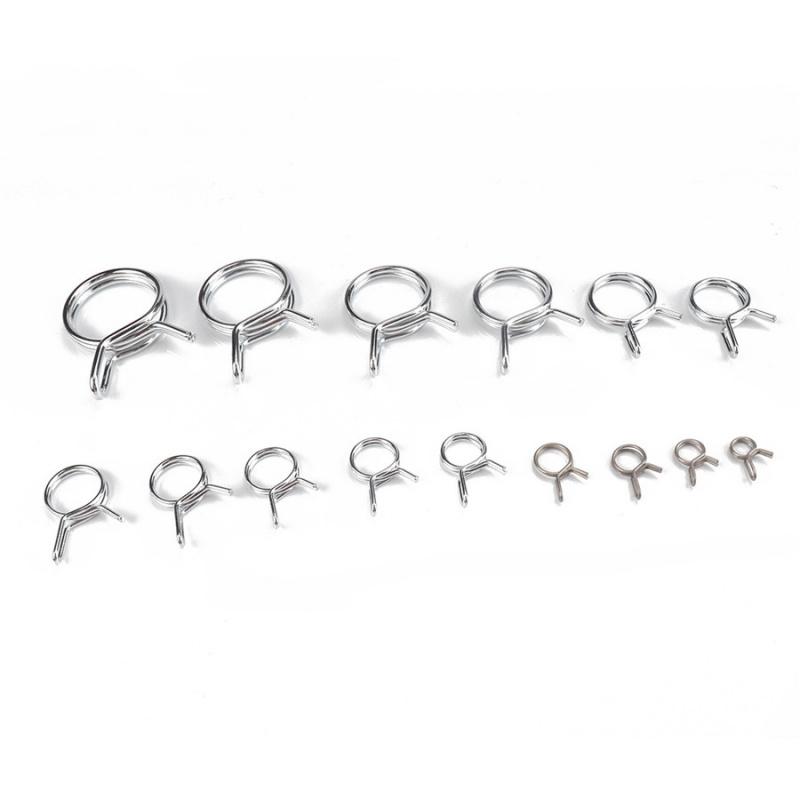 180 Car Double Wire Fuel Line Hose Tube Spring Clamp Assortment Universal