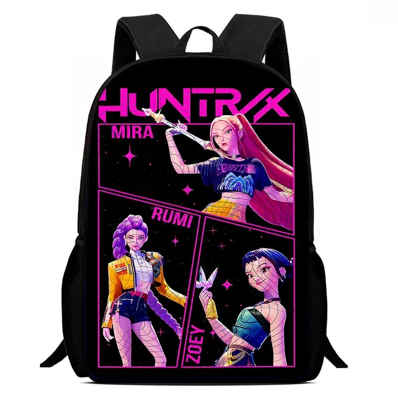 Mochila Child School Backpack,Cartoon K-Po-P D-Emo-N Hu-Nt-Ers Child School Bags For Girl Boy,Durable &Light Weight Backpack