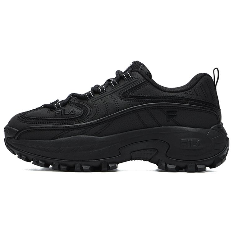 

FILA Fashion Sneakers Synthetic Leather Cushioning, Wear Resistant Low top Casual Shoes Women s Black F12W144136FBK 38