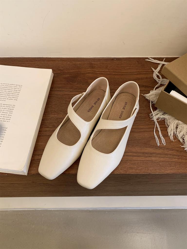 2025 New Slip-On Outdoor Casual Comfort Basic Shoes On Heel Retro Mary Jane Daily Loafers Mules Women Roman Low Heel Ballet Shoe