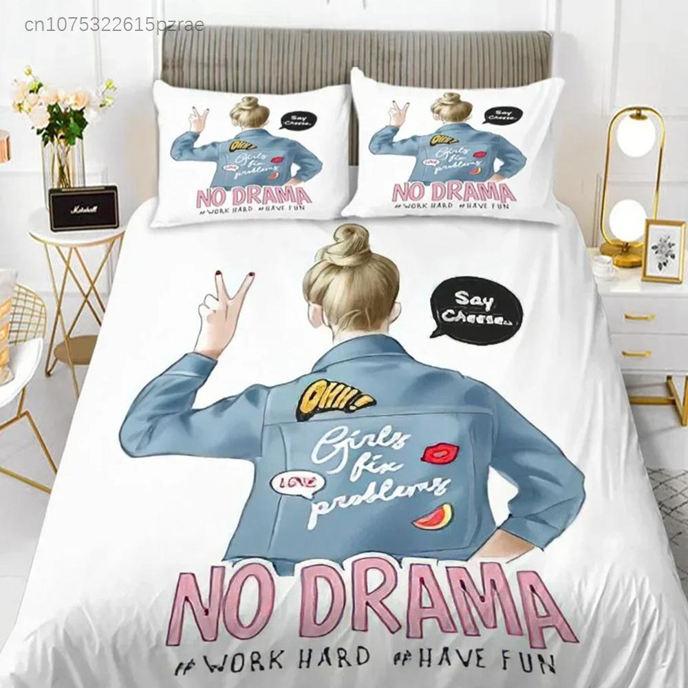 Fashion Girl King Queen Duvet Cover European And American Modern Trend Girly Bedding Set For Teens Polyester Quilt Cover
