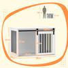 Dog Crate with Sliding Door, Ventilation, Chipboard and Steel, 98 X 58 X 61 Cm, Walnut