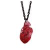 Women Gothic Resin Human‑Heart‑Shaped Necklace, Bold Exaggerated Organ Design Pendant, Fashion Decorative Neck Ornament for Holiday Costume
