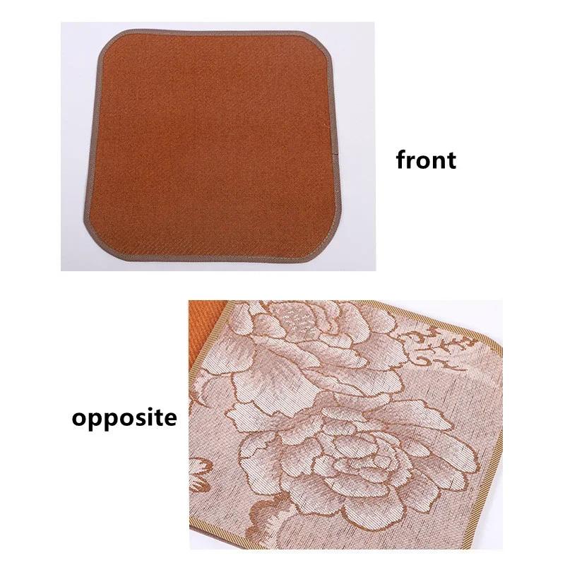 1PC Rattan Seat Cushion Summer Cold Rattan Chair Seat Pad Breathable and Comfortable Non-slip Seat Cushion Cooles Stuhlkissen