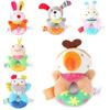 Cute Cartoon Animal Hand Bell Round Hand Bell Baby Infant Grab Sound Plush Toy