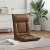 Adjustable Floor Chair Brown Fabric