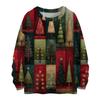 Women's Casual Long Sleeve Woolen Christmas Sweatshirt Fall  Vacation Long Sleeve Pullover