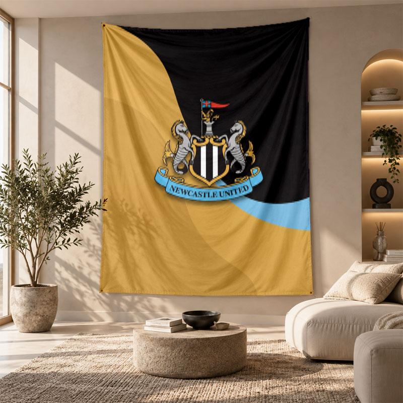 Decorative Tapestry,Newcastle United Football Printed Wall Art, Lightweight Wall Hanging For Bedroom Background