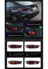 Compatible with 2020-2025 Honda City Dragon Scale Style LED Tail Light Assembly with Flowing Turn Signals.