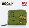 Moomin Wallet Cowhide Mini Round Zipper Ladies Genuine Leather Coin Purse Free Shipping Wallet.