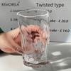 Irregular Twist INS Style Iced Coffee Cup Summer Juice Glass Cold Drink Cup for Bar And Home Use American Latte Drinkware