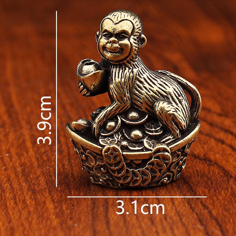 Brass Zodiac Incense Holder: Creative Copper Dragon, Tiger, Snake Design