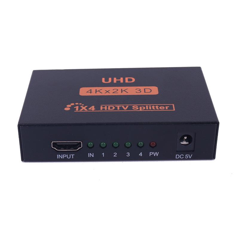4K 2K HDMI-Compatible Splitter HDMI 1 in 4 Out Video Switcher Cable Adapter Hub For PS4 Laptop Monitor TV Box Projector