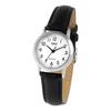 Montre Femme - Q&amp;Q - Modèle Q&amp;Q - Boîtier 26 mm - Cadran blanc - Bracelet simili cuir noir