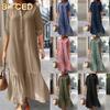 Fashion Spring Autumn Solid Color Print Long Sleeve POLO Neck Casual Dresses International Design