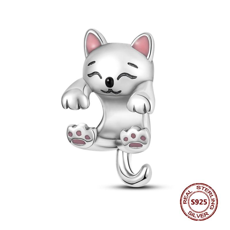New Copper China Dragon Fortune Cat Charm Beads Fit The Original Bracelet For Women Diy Jewelry Gift