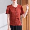 Women's New Chinese Style Chiffon Short Sleeve Top
