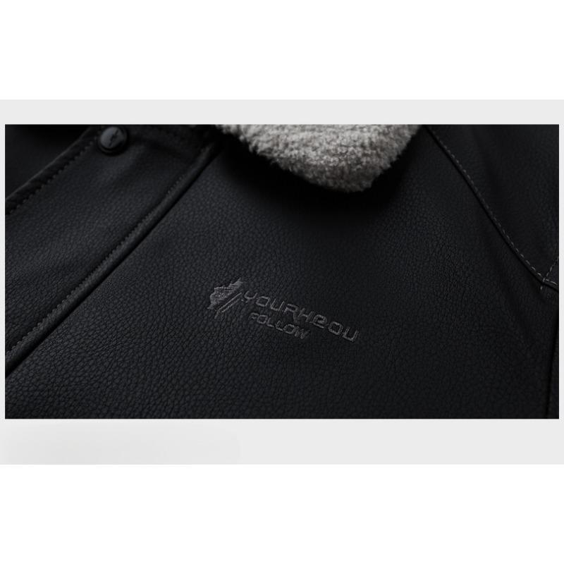 Пуховик из натуральной кожи — фото 13