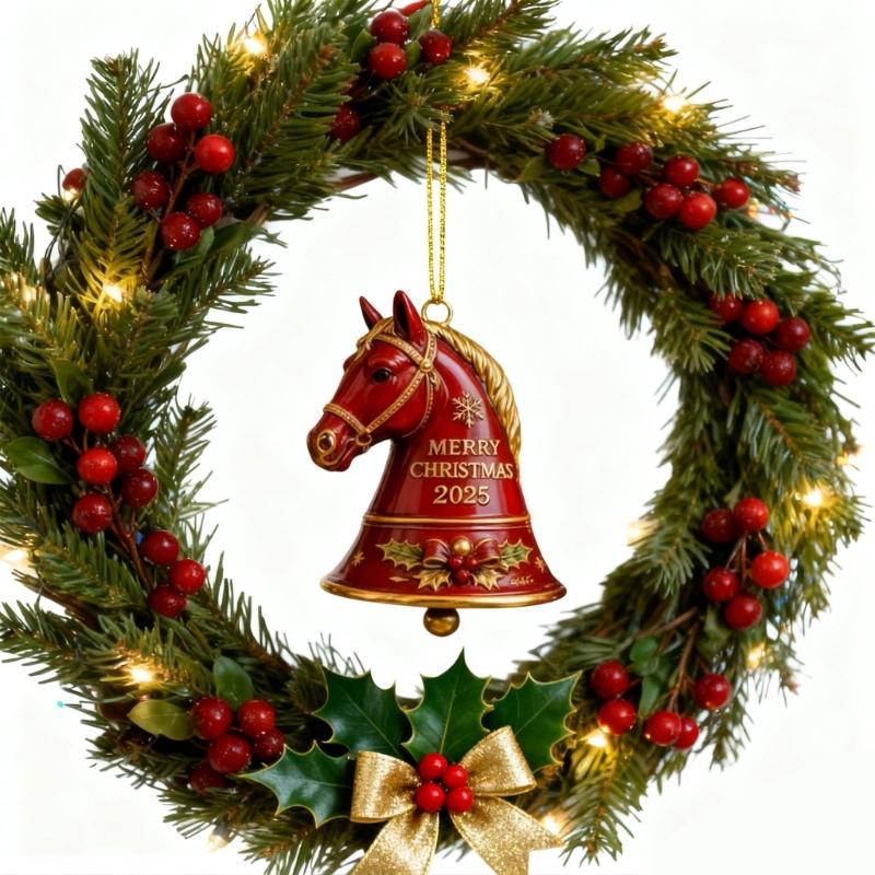 Christmas Tree Decoration Metal Bell Hanging Decoration 250th Anniversary Bell Ornament for Mantels Door Window Display