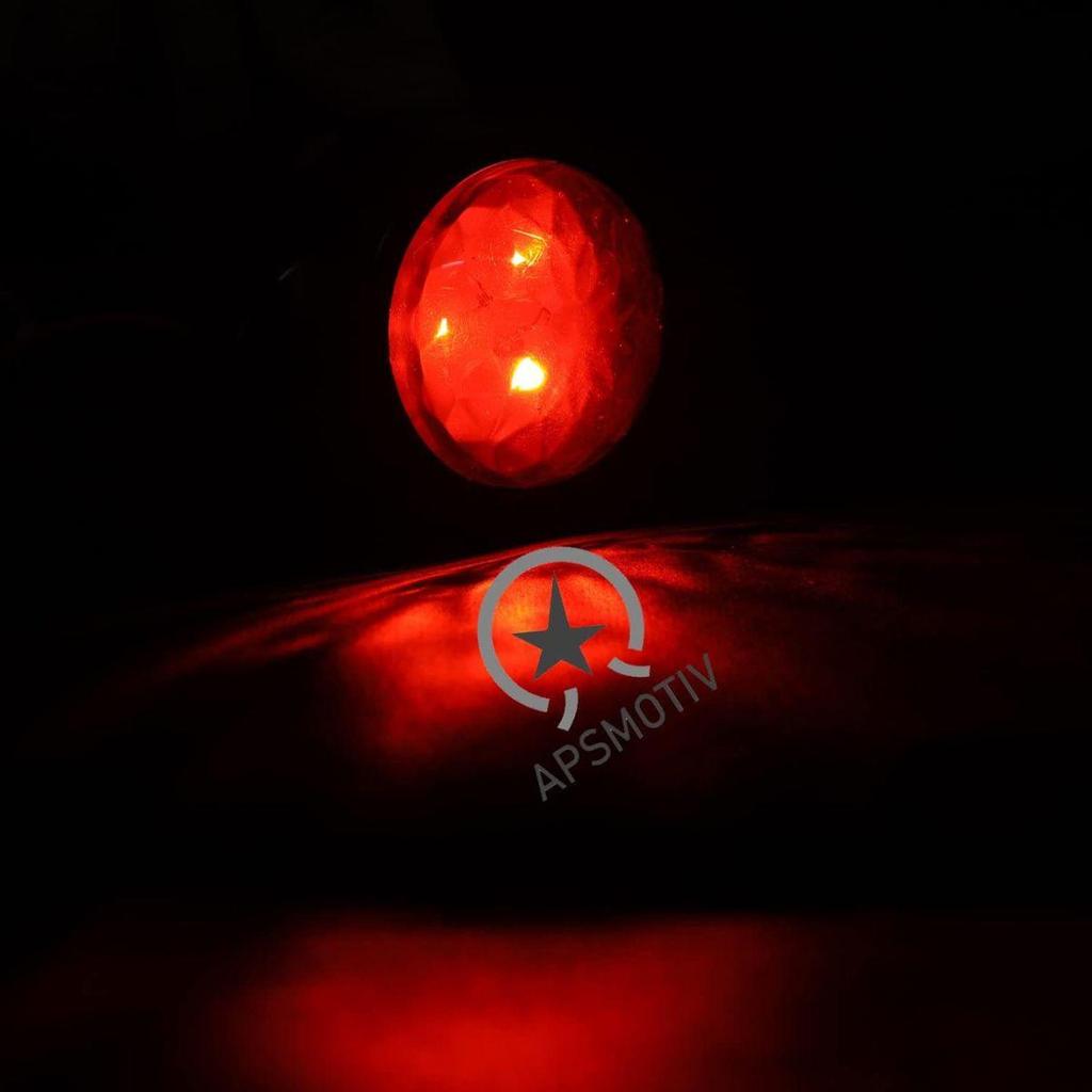 APSMOTIV 8 PCS Red LED RED Side Marker Light Indicator Light Rear for Truck Trailer RV Cab Boat Bus Lorry Side Marker Lights