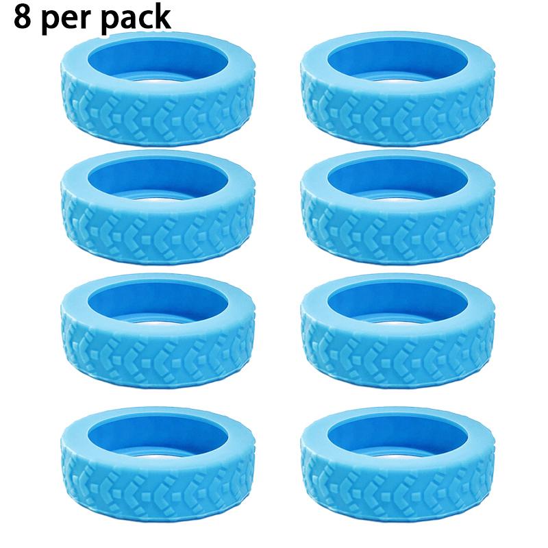 8-Piece Luggage Wheel Protective Cover Silent Silicone Cover And Universal Noise Reduction Accessories Thicken Texture Silicone