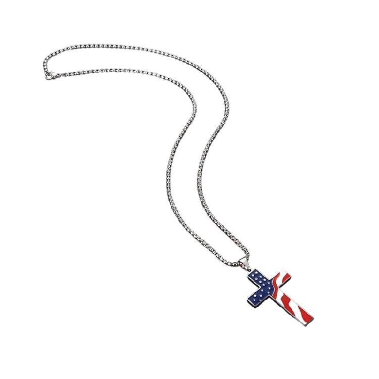 Fashion Forward Stainless Steel Chain Necklace Crosses Pendant Collarbone Chain Jewelry Unisex Accessory