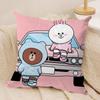 KINGDOM LLINE FFriends Cushion Cover Silky Short Plush Invisible Zipper Dustproof Sofa Pillow Case For Home Decor