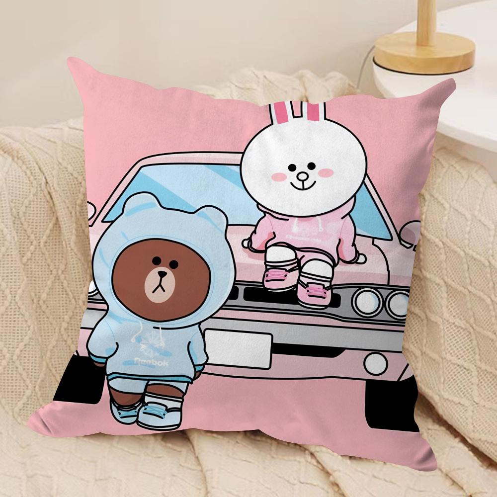 KINGDOM LLINE FFriends Cushion Cover Silky Short Plush Invisible Zipper Dustproof Sofa Pillow Case For Home Decor