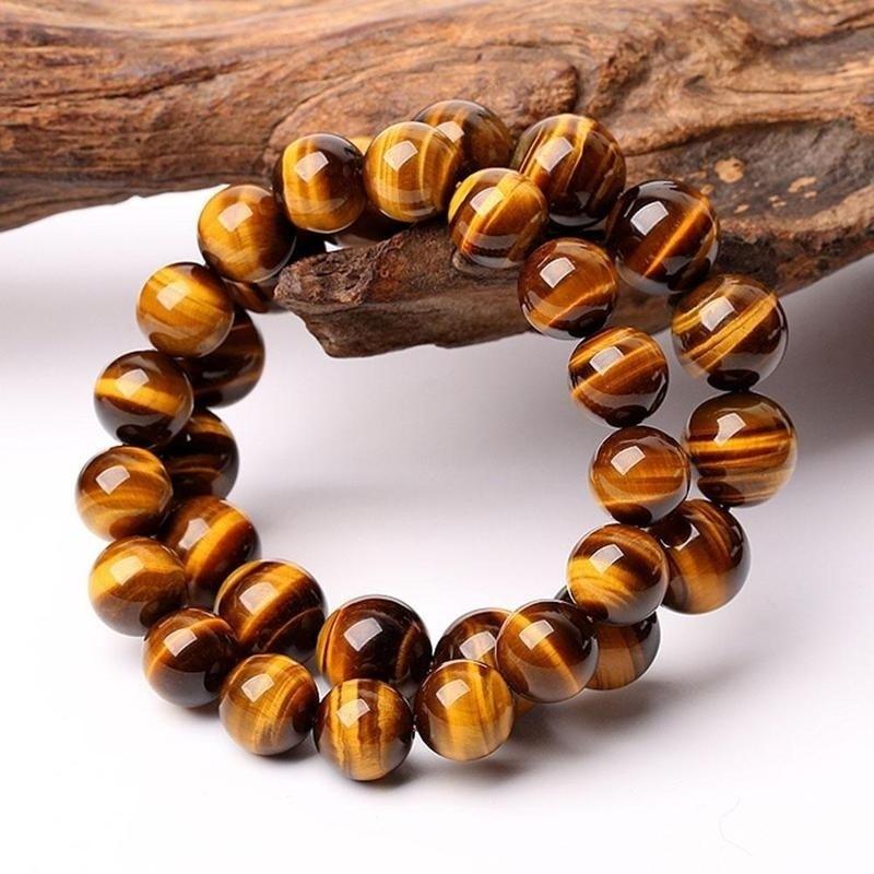 6mm White Howlite Crystal Beaded Stone Tiger Eye Bracelet for Women Men Jewelry