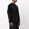 Y-3 FW21 Logo Velvet Solid Color Crewneck Sweatshirt Unisex Sweatshirt Black HB3339