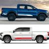 2PCS Racing Sports Style Stripe Car  Body Side Sticker Rocket Graphics Decal Pickup Auto Modified Decoration Sticker Accessories