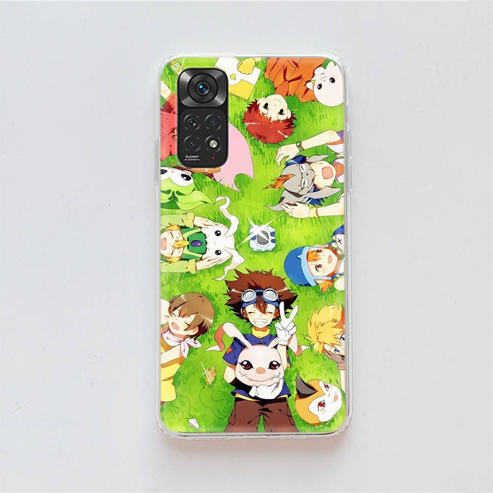 DT33 Digimon Case for Samsung A04 A14 A23 A34 A54 M23 M33 M52 M53 Realme 10 9 C30S C35 C55 VIVO Y02S Y21 Y33S Y51 X80 Pro Clear Cover