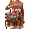 Ledertasche Damentasche Lässige Retro Bunte Kontrastierende Blumen Spleißen Schulter Crossbody Handtasche