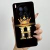 For Tecno Camon 40 Premier 5G CM8 Phone Cases Crown Initial Letter Covers Soft Liquid Silicone Advanced Anti Fingerprint Shell