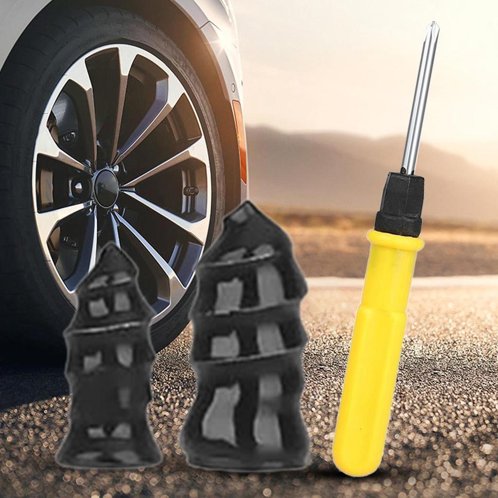 Tire Repair Rubber Screws Tire Screw Plug Fast Tool With Screwdriver Wheel Plugs Puncture Tool Studs For Auto Car Truck Sedan