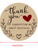500pcs Thank You Sticker Heart Handmade Round Kraft Paper Seal Label Sticker