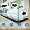 Railing Glass to Glass Clamp, 4 Pack Black Stainless Steel 304 Bracket for Glass, Double Sided Railing Glass Clip Holder with Rubber Gaskets for